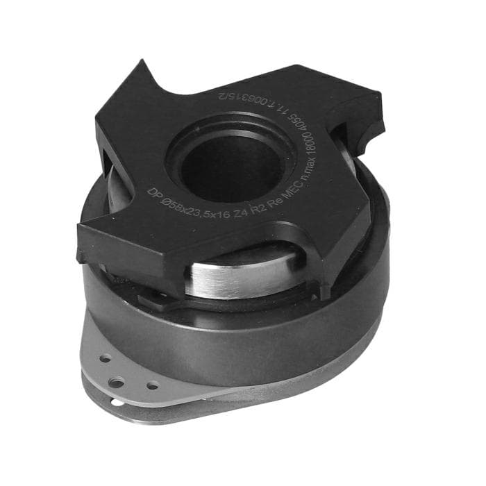 DGB.Cutter PCD D=58/50 I=8 F=16 Z=4 R=2 RH zamontowane na tulei K360