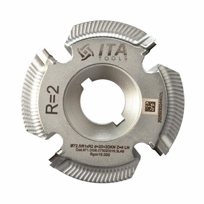 DGB.Cutterhead DIA D=72,5/61 I=19 F=20+2CH Z=4 H=3,0 R=2 LH Holz-her FF701/1833