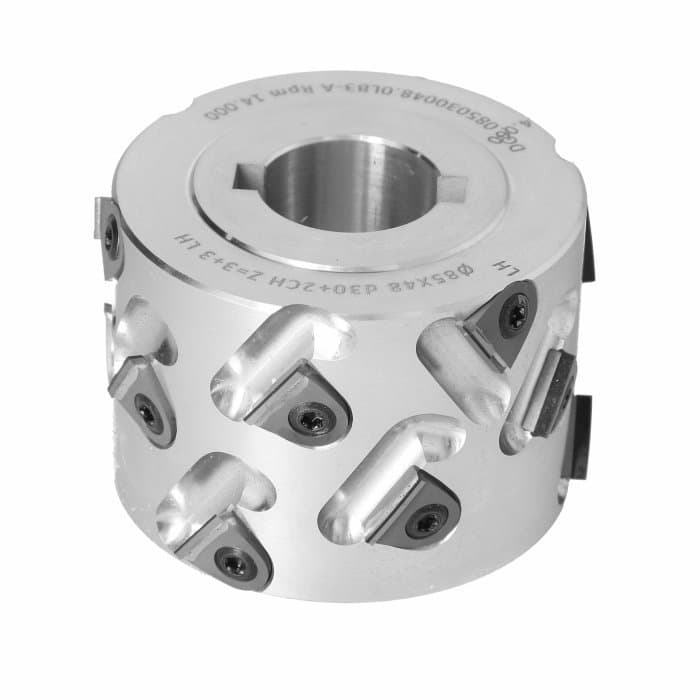 Premill DIA Cutter Heads with Replaceable Plates D=85 I=48 d=30+2CH Z=3+3 (15) a30° H=3 LH type B