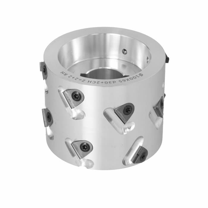 Premill DIA Cutter Heads with Replaceable Plates D=100 I=65 d=30+2CH Z=2+2 (14) a35° H=3 RH type B /