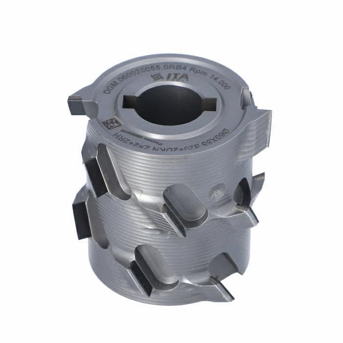 Pre-Mill Cutter DIA 2+2 D=60 I=55 d=20 +2CH  30° H=4,5 (14) Type B RH Lownoise