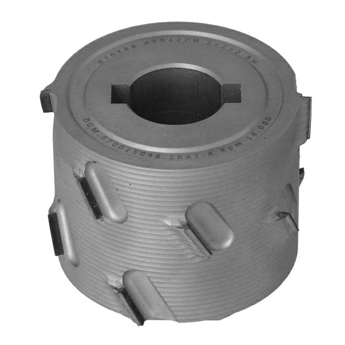 Pre-Mill Cutter DIA 2+2 D=70 I=48 d=25 +2CH  30° H=2,5 (12) Type A RH Lownoise