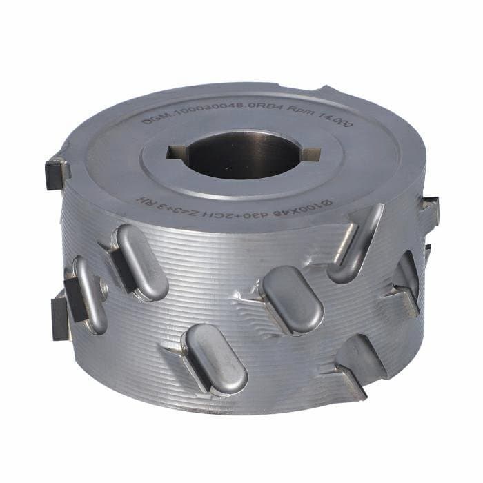 Pre-Mill Cutter DIA 3+3 D=100 I=48 d=30 +2CH  30° H=4,5 (18) Type B RH Lownoise