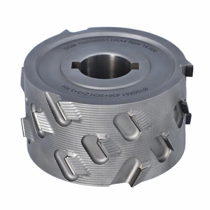 Pre-Mill Cutter DIA 3+3 D=100 I=51 d=30 +2CH  30° H=4,5 (21) Type A RH Lownoise
