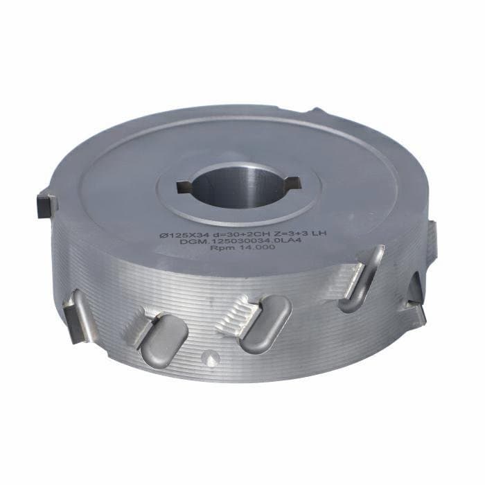 Pre-Mill Cutter DIA 3+3 D=125 I=34 d=30 +2CH  30° H=4,5 (12) Type A LH Lownoise