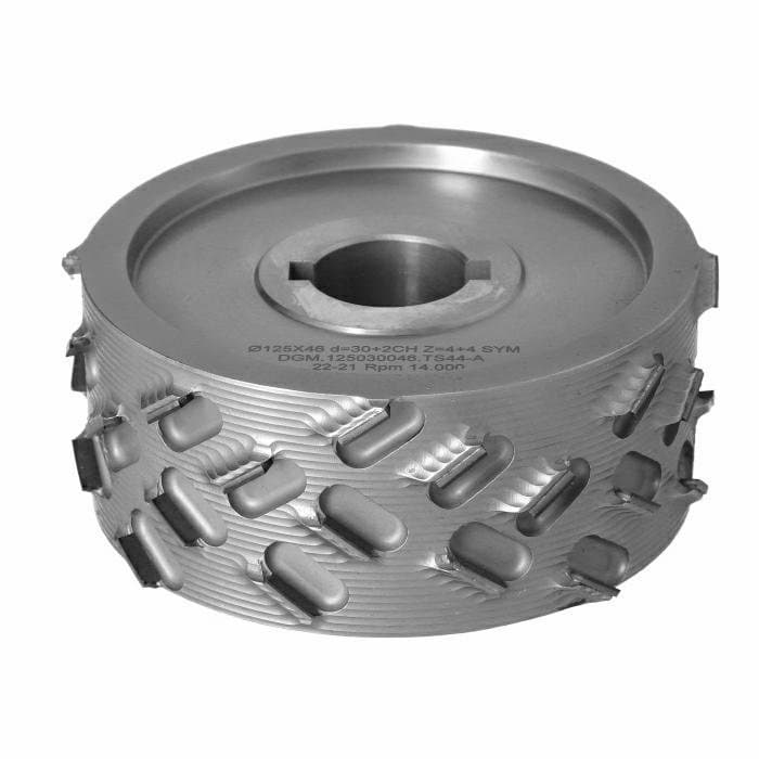 Pre-Mill Cutter DIA 4+4 D=125 I=46 d=30 +2CH LN 54° H=4 (40) Type A Sym. LOW NOISE