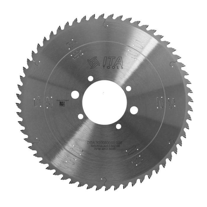 Diamond Panel sizing saw blade (EA) D=320 F=80 Z=60 K=4,4 P=3,2 PH: 4/9/100+2/14/110 H=6 FZ/TR