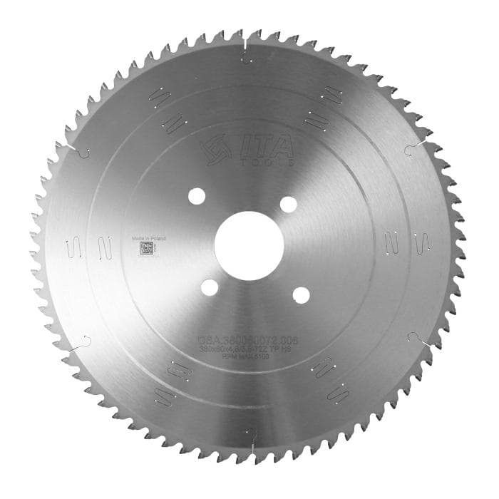 Diamond Panel sizing saw blade (EA) D=380 F=60 Z=72 K=4,8 P=3,5 PH: 2/14/100+2/14/125 H=6 FZ/TR