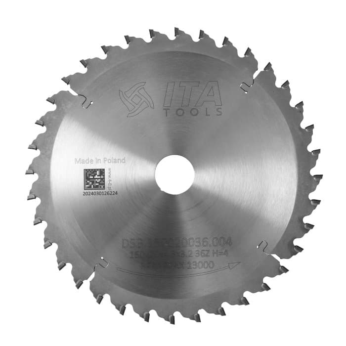 Diamond scoring (EA) D=150 F= 20 Z= 36 K=4,3/5,2 P=3,2 H=4 conical (KON/FZ)