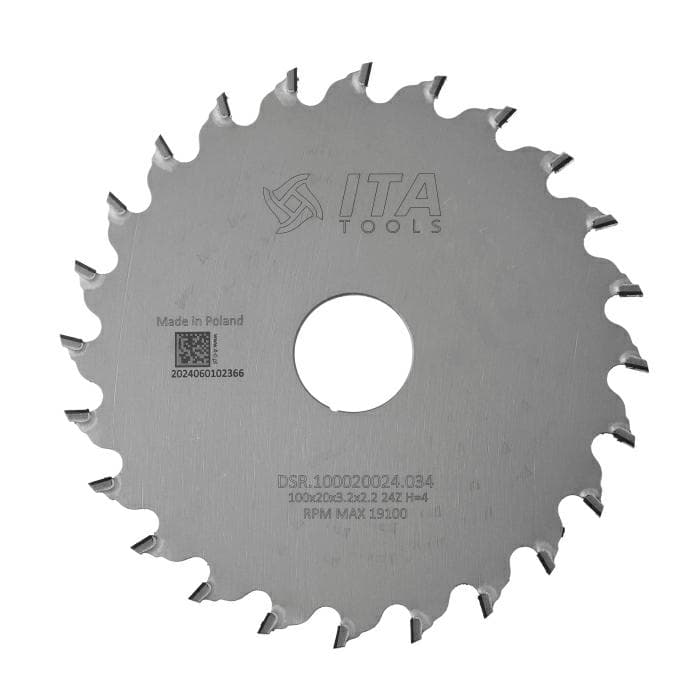 DSR.Sawblade DIA D=100 F= 20 Z= 24 K/P=3,2/2,2 H4,0 FP PH: -