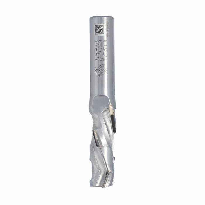 Router Bit DIA Z1+1 D=16 I= 45 L=105 S=16x50 RH  5PCD+1 HM H2,5 3 helix wings body  STAINLESS STEEL