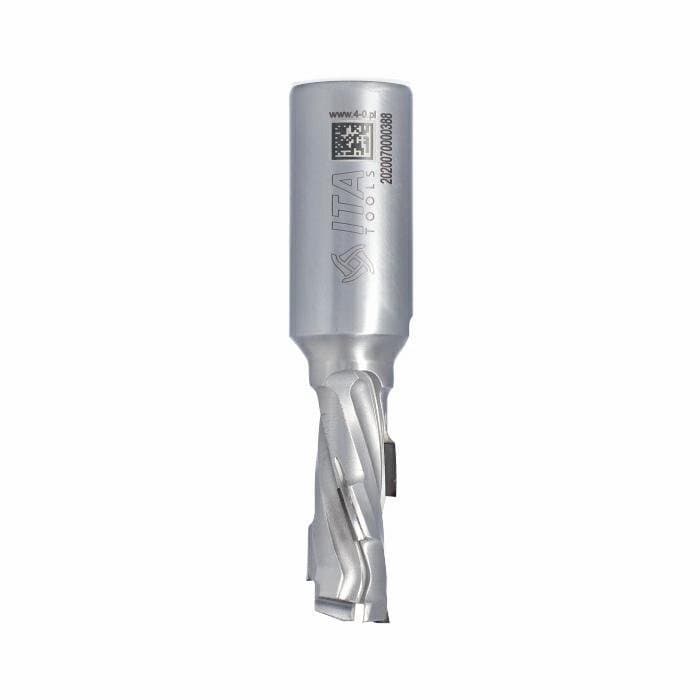 Router Bit DIA Z1+1 D=18 I= 45 L=108 S=25x50 RH  5PCD+1 HM H2,5 3 helix wings body  STAINLESS STEEL