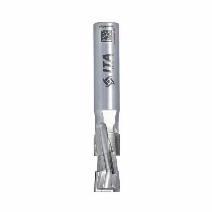 Router Bit DIA Z2+2 D=12 I= 25 L= 78 S=12x40 RH  6PCD+1 HM H2,5 4 helix wings body  STAINLESS STEEL