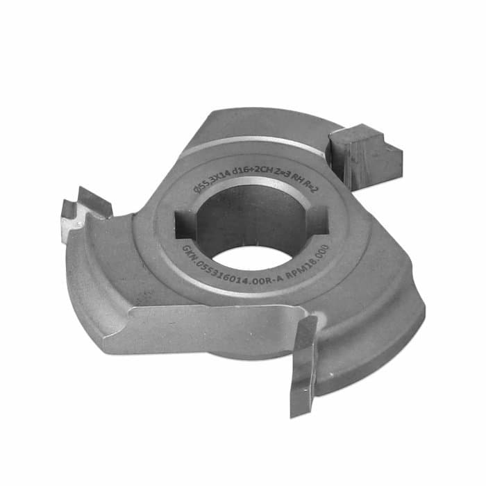 Profile cutter head HM D=55,3 I=14 F=16+2CH Z=3 R=2 RH SCM Olympic K400 K360