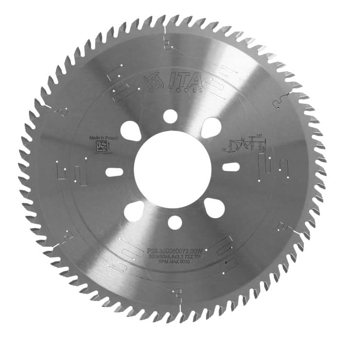 (M) Panel sizing saw blade D=320 F= 80 Z= 72 K/P=4,4/3,2 TP PH01