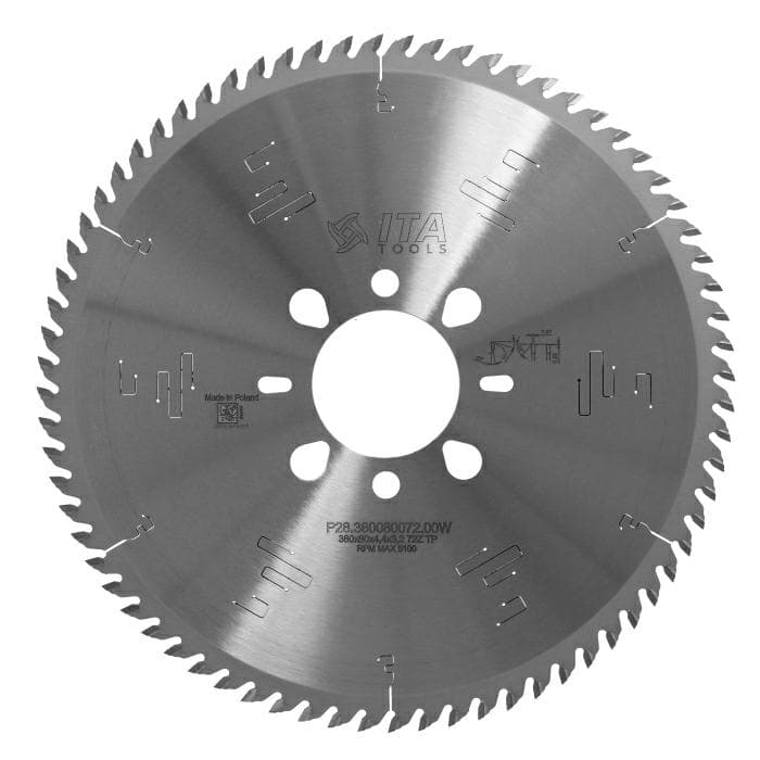 (M) Panel sizing saw blade D=380 F= 80 Z= 72 K/P=4,4/3,2 TP PH01
