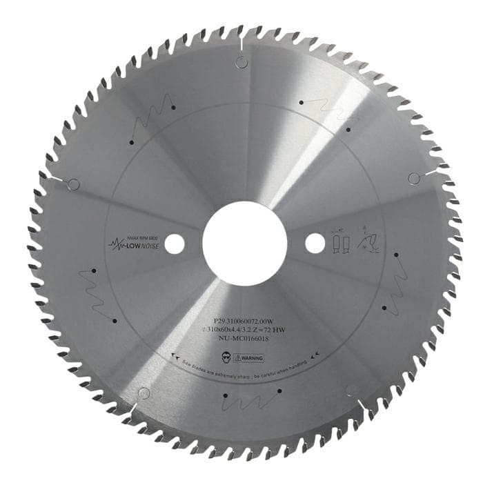 Panel sizing saw blade D=310 F= 60 Z= 72 K/P=4,4/3,2 FZ/TR PH:2/14/100