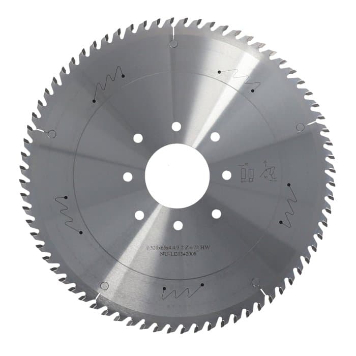 Panel sizing saw blade D=320 F= 80 Z= 72 K/P=4,4/3,2 TP PH01