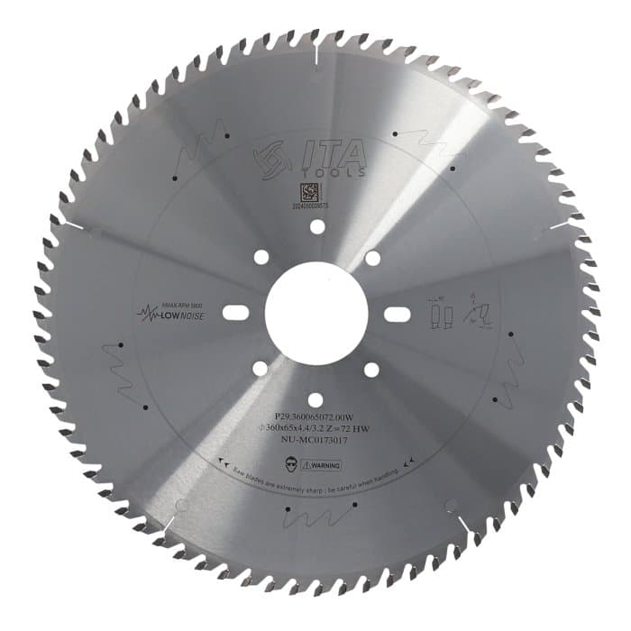 Panel sizing saw blade D=360 F= 65 Z= 72 K/P=4,4/3,2 TP PH05 + 2/9/95