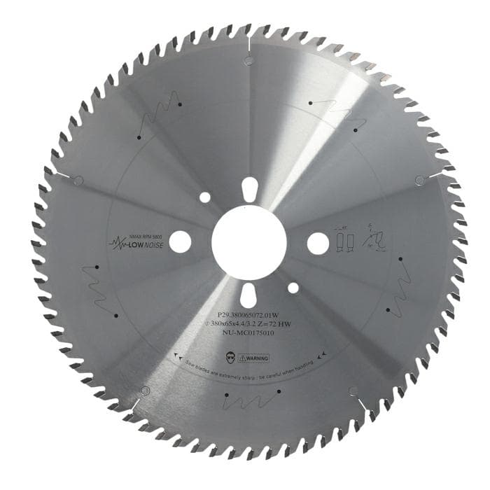 Panel sizing saw blade D=380 F= 65 Z= 72 K/P=4,4/3,2 TP PH04 + 2/9/110