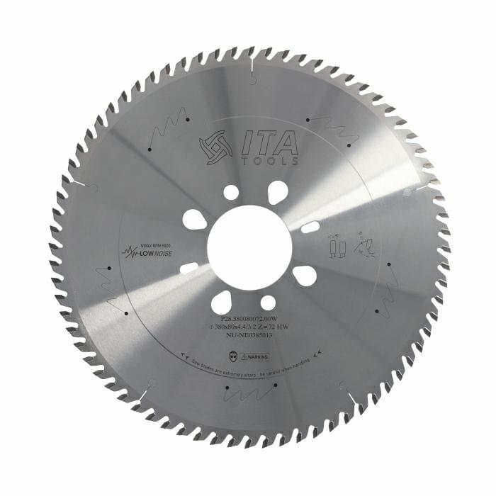 Panel sizing saw blade D=380 F= 80 Z= 72 K/P=4,4/3,2 TP PH01