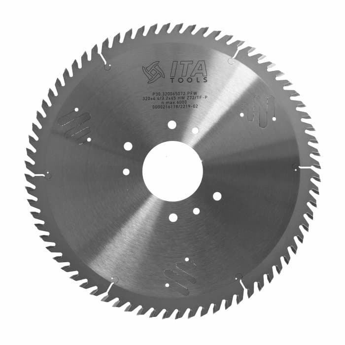 Panel sizing saw blade D=320 F= 65 Z= 72 K/P=4,4/3,2 FZ/TR NANO PH05+3/7/100 special nano grain