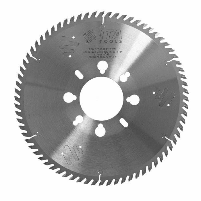 Panel sizing saw blade D=320 F= 80 Z= 72 K/P=4,4/3,2 TP NANO PH01 special nano grain