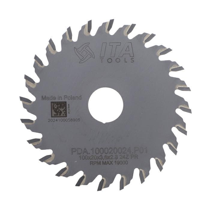 Saw blade HM D=100 F= 20 Z= 24 K/P=3,6/2,8 FZ VITAP POINT/FELDER C-EXPRESS