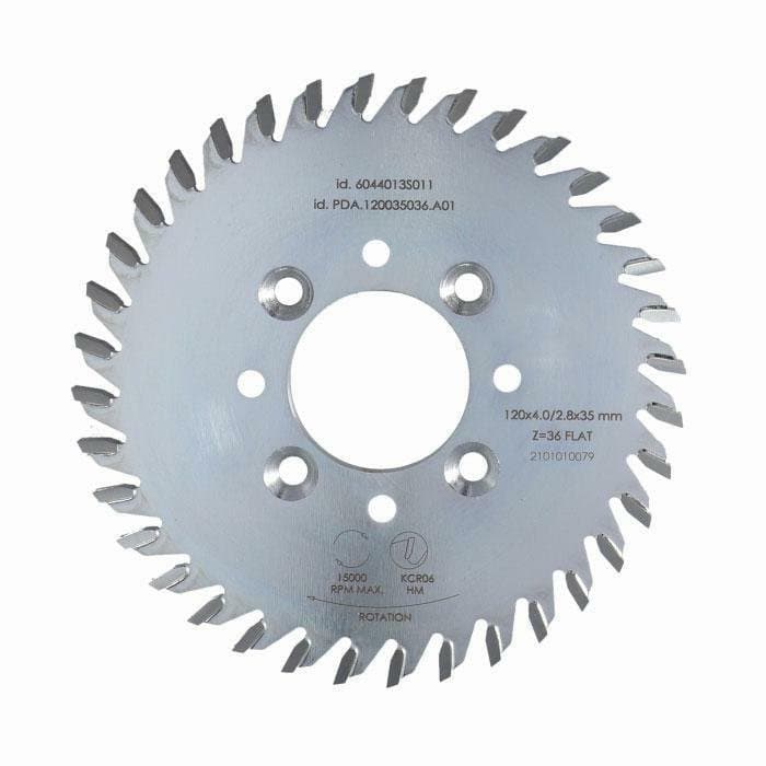 (M) Saw blade D=120 F= 35 Z= 36 K/P=4,0/2,8 FZ PH: 4/M5/50 LH + 4/M5/50 RH BIESSE ROVER FELDER