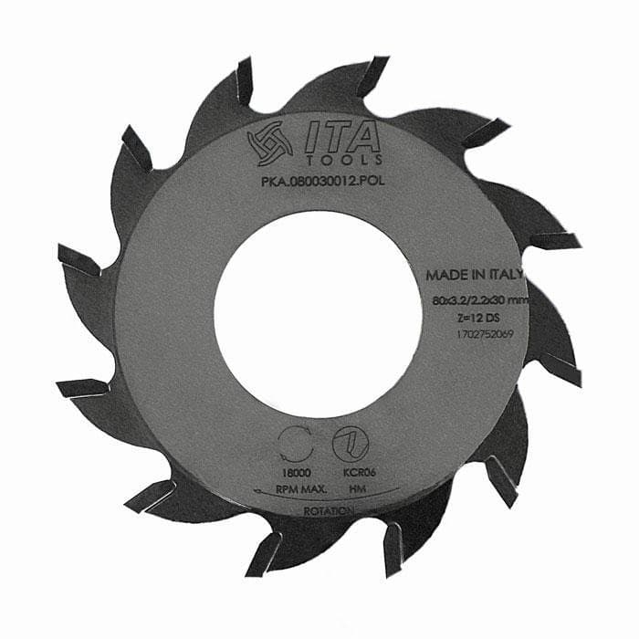 PKA.(M) Sawblade D= 80 F= 30 Z= 12 K/P=3,2/2,2 ZĄB: L Poz. BIMATIC