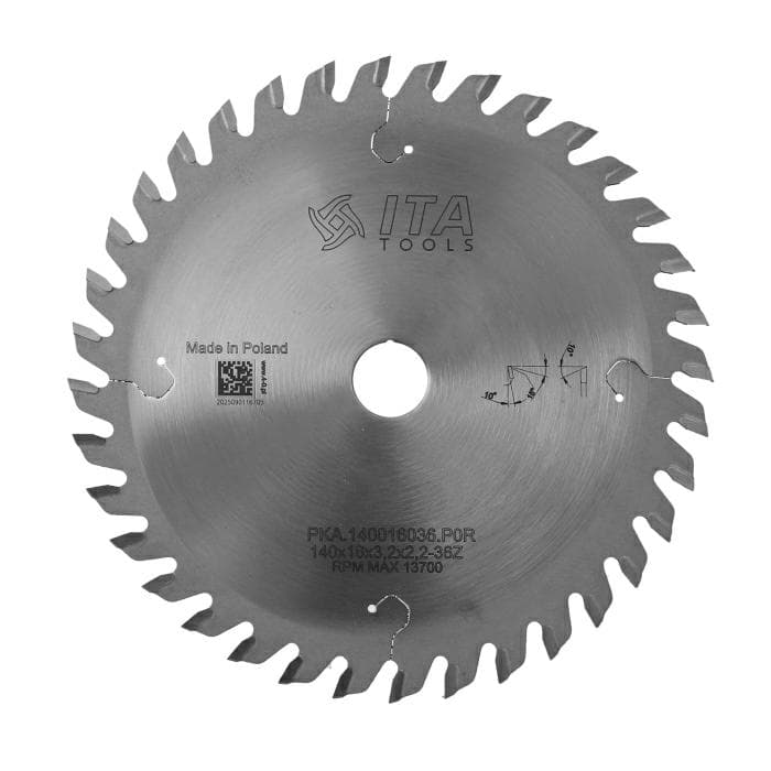 Trimming saw blade D=140 F= 16 Z= 36 K/P=3,2/2,2 ES Poz. OTT