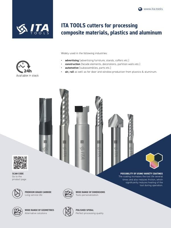 Router bits for aluminium and plexi materials