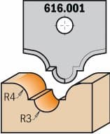 PROFILED KNIFE FOR MDF RH (ROUTER BIT 616.200) - 616 Profile knives