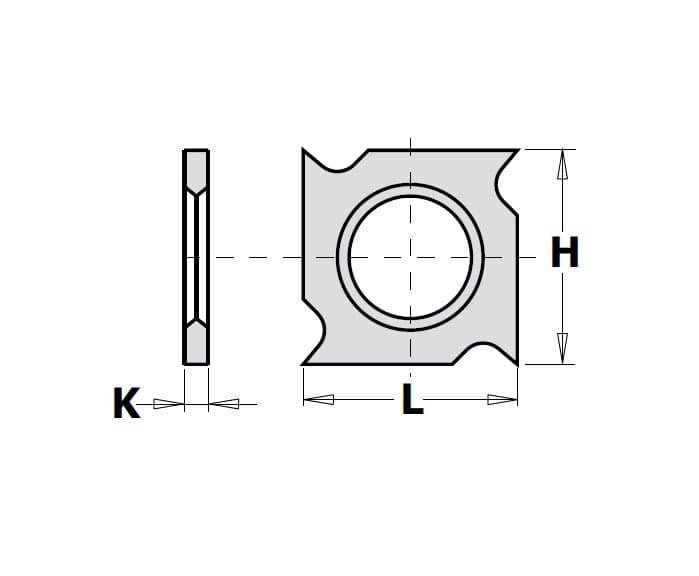 Reversible Knives Undercut - Grooved