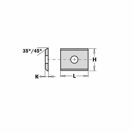 Two-edge interchangeable knives - single-hole (1)