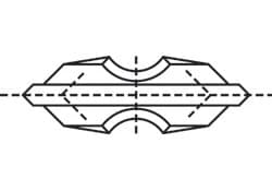 Undercutting and grooving interchangeable inserts (40)