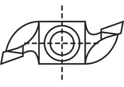 Undercutting and grooving interchangeable inserts (44)